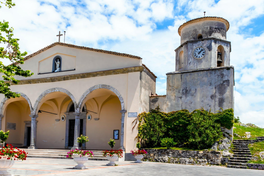 The catholic church Basilica of San Biagio with bell tower, in the district of Maratea, on the mountain San Biagio, on the Tyrrhenian seacoast in the south of Italy 2000pc Puzzle