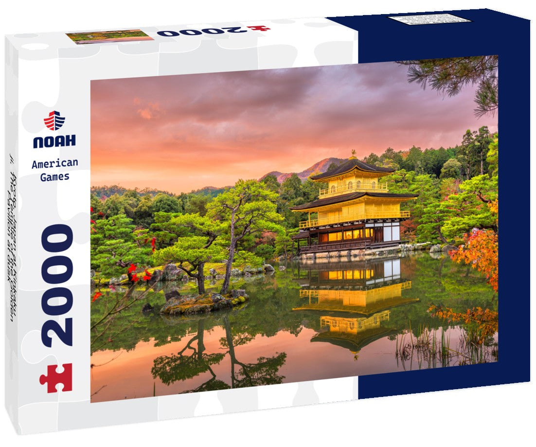 Kyoto, Japan at Kinkaku-ji, The Temple of the Golden Pavilion at dusk 2000pc Puzzle