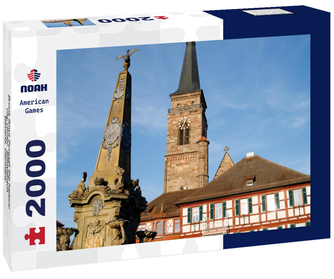 Brook flows through the historic city center. Schwabach, Bavaria, Germany 2000pc Puzzle