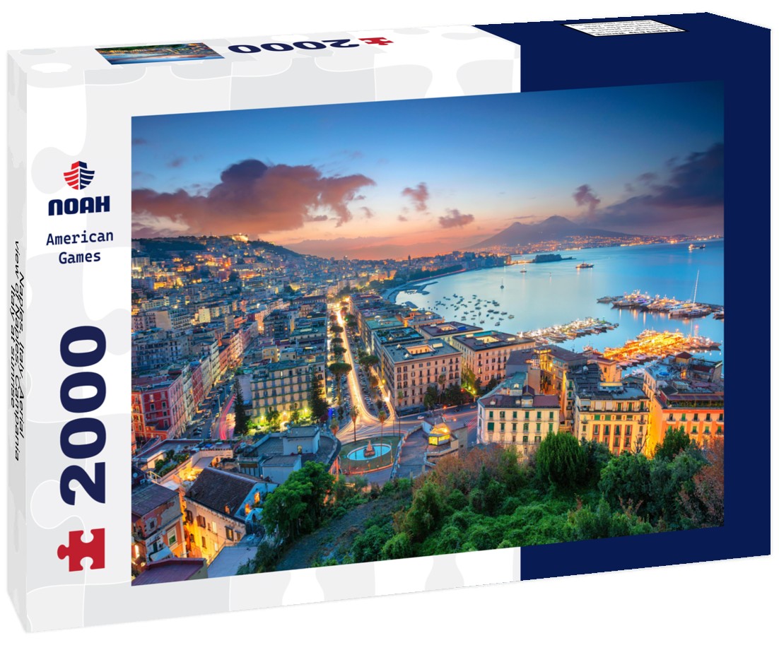 Naples, Italy. Aerial view of Naples, Campania, Italy at sunrise 2000pc Puzzle