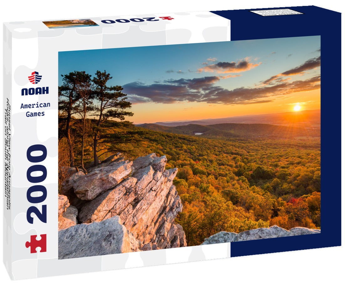 Sunset View from Annapolis Rocks, along the Appalachian Trail on South Mountain, Maryland 2000pc Puzzle