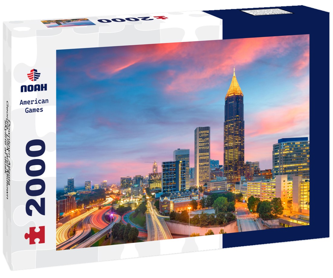 Downtown Atlanta, Georgia, USA and Midtown skyline at dusk 2000pc Puzzle