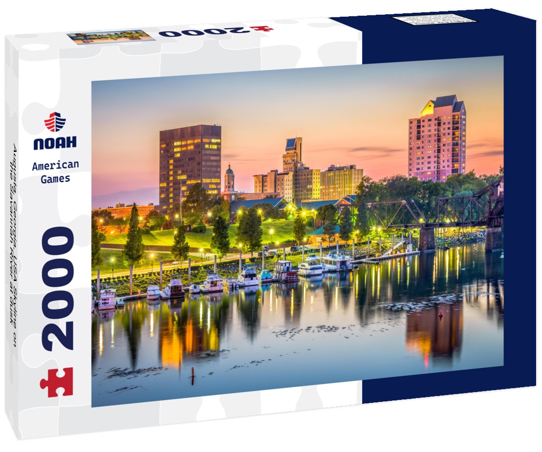 Augusta, Georgia, USA Skyline on the Savannah River at dusk 2000pc Puzzle