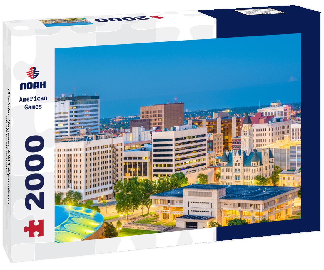 Wichita, Kansas, USA Downtown skyline at sunset 2000pc Puzzle