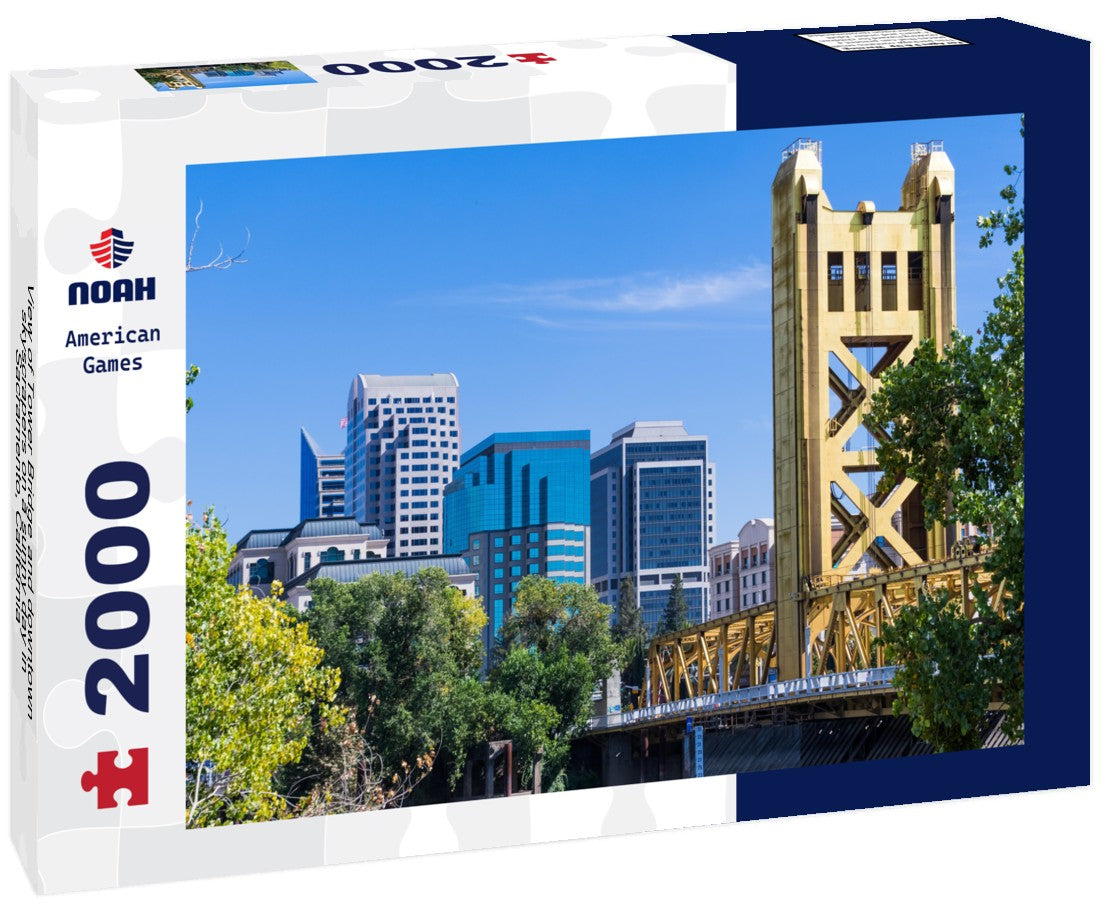 Tower Bridge and downtown skyscrapers on a sunny day in Sacramento, California 2000pc Puzzle