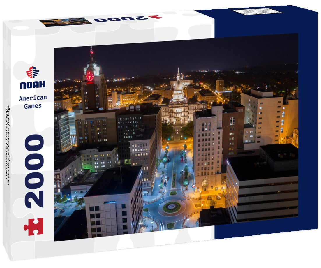 Aerial views of Lansing Michigan Downtown 2000pc Puzzle