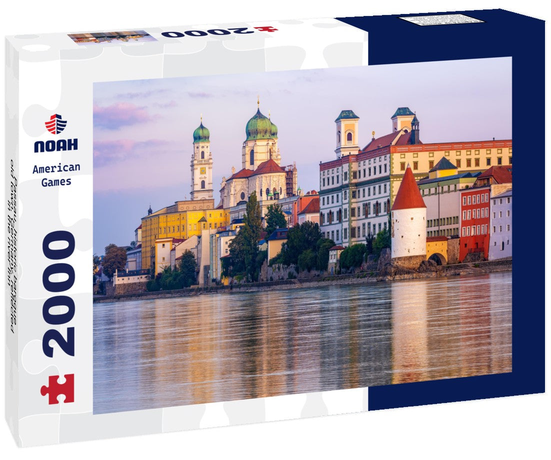 Passau, historic baroque old town, Germany, reflected in the river Inn 2000pc Puzzle