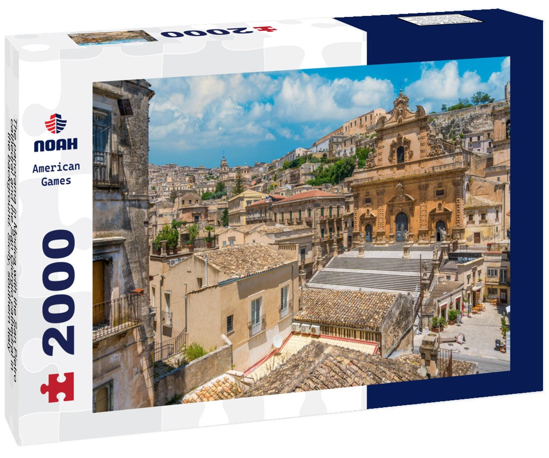 Modica with the San Pietro cathedral and the San Giorgio cathedral in the background. Sicily, southern Italy 2000pc Puzzle