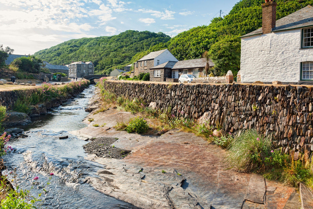Boscastle, North Cornwall, United Kingdom - the coastal village of Boscastle, with its cottages and the Valency river, which is crossed by a slate stream 2000pc Puzzle