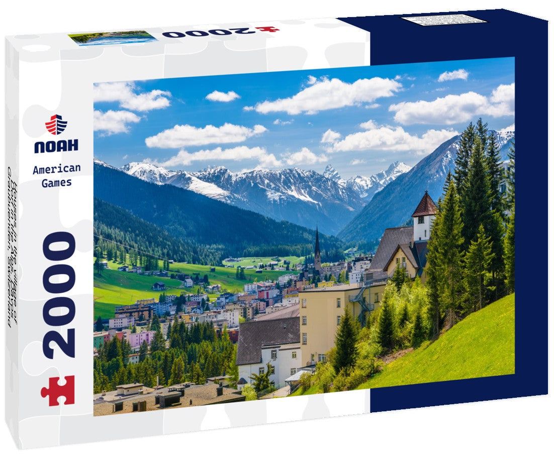 Houses in the village of Dorf in the Alps, Davos, Graubuenden, Switzerland 2000pc Puzzle