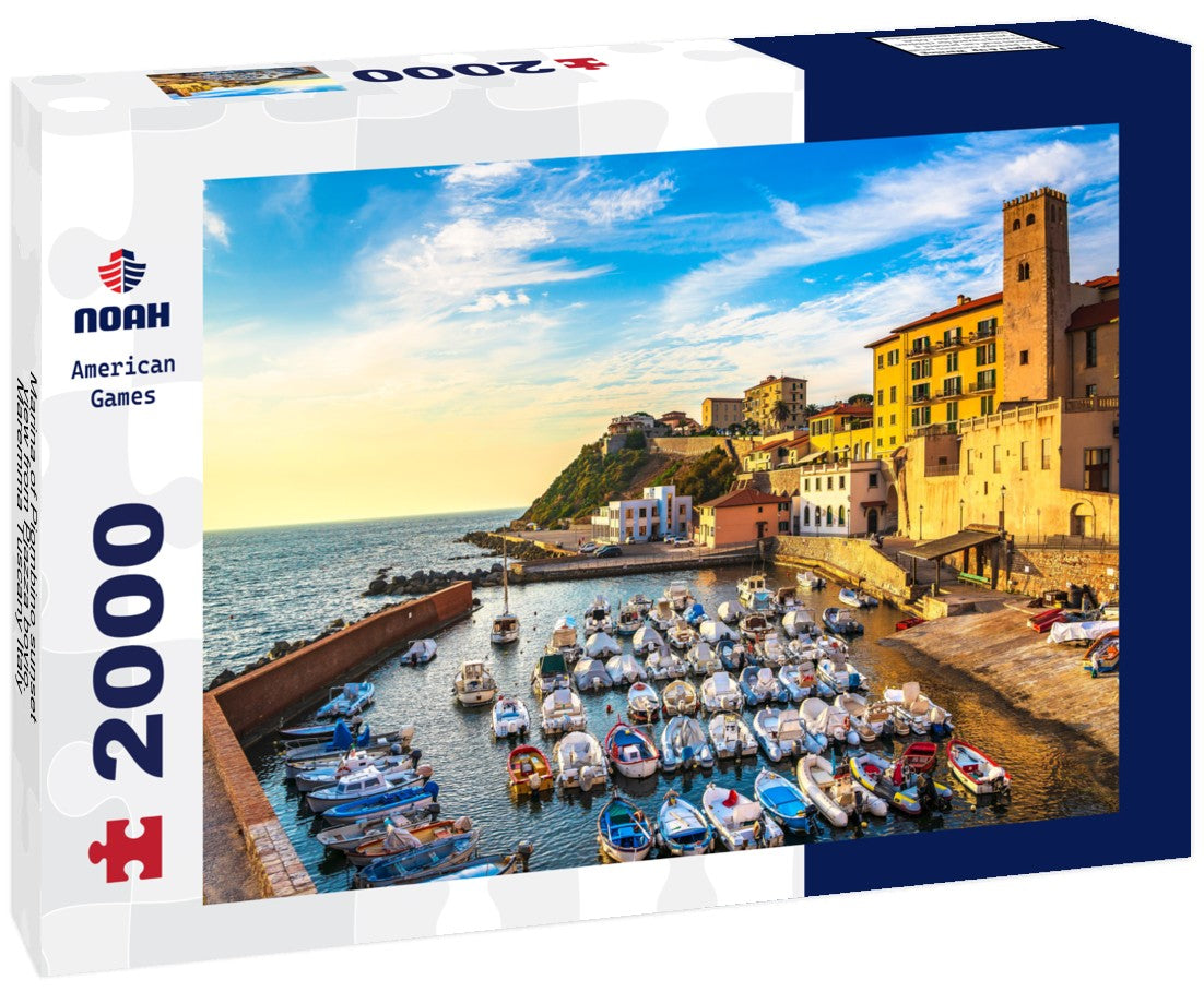 Marina of Piombino sunset view from Piazza bovio. Maremma Tuscany Italy 2000pc Puzzle