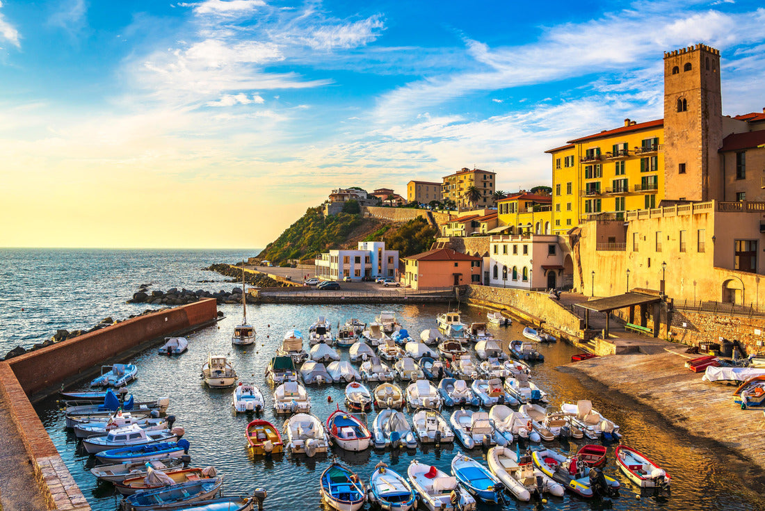 Marina of Piombino sunset view from Piazza bovio. Maremma Tuscany Italy 2000pc Puzzle