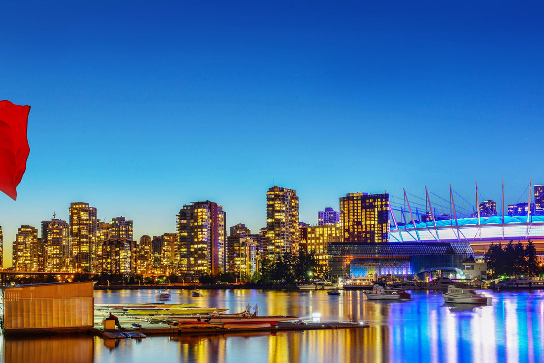 Canadian flag in Vancouver downtown, British Columbia, Canada 2000pc Puzzle