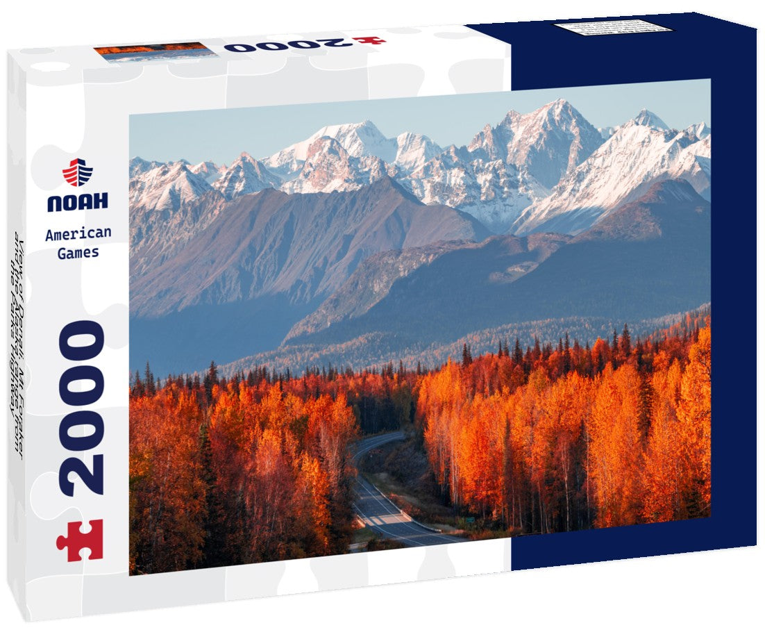 Denali, Mt Foraker and the Alaska range from the Parks Highway 2000pc Puzzle