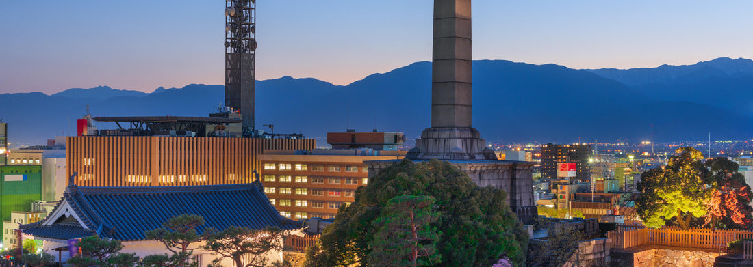 Noah Jigsaw Puzzle Kofu, Yamanashi, Japan downtown cityscape and monument tower panorama 1000 pieces