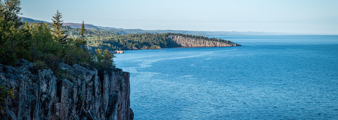 Noah Jigsaw Puzzle Beautiful landscape along the north shore of Lake Superior in Minnesota, from Palisade Head, a natural rock wall at the edge of blue waters. Evening picture at the shore of Gitchi-Gami panorama 1000 pieces
