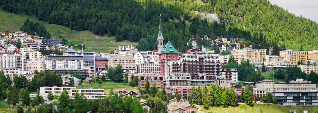 Noah Jigsaw Puzzle St. Moritz, high alpine resort in the Engadine, Switzerland. Panoramic view of St. Moritz with Lake St. Moritz in the Swiss canton of Graubünden, the Graubünden panorama 1000 pieces