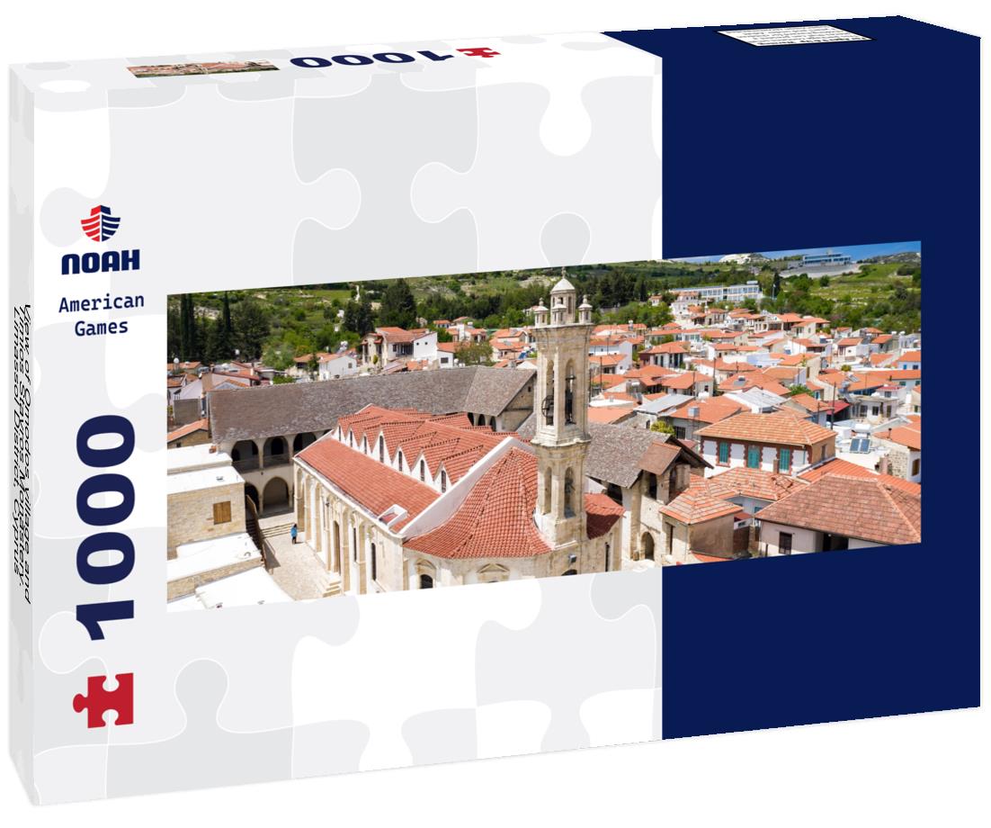 Omodos village and Timios Stavros Monastery. Limassol District, Cyprus 1000pc Panoramic Puzzle