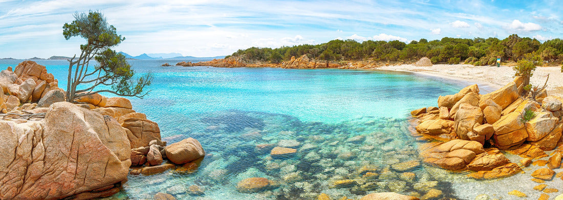 Noah Jigsaw Puzzle Amazing view of the beach of Capriccioli on the Costa Smeralda. Popular tourist destination of the Mediterranean. Location: Arzachena, Sassari province, Sardinia, Italy panorama 1000 pieces
