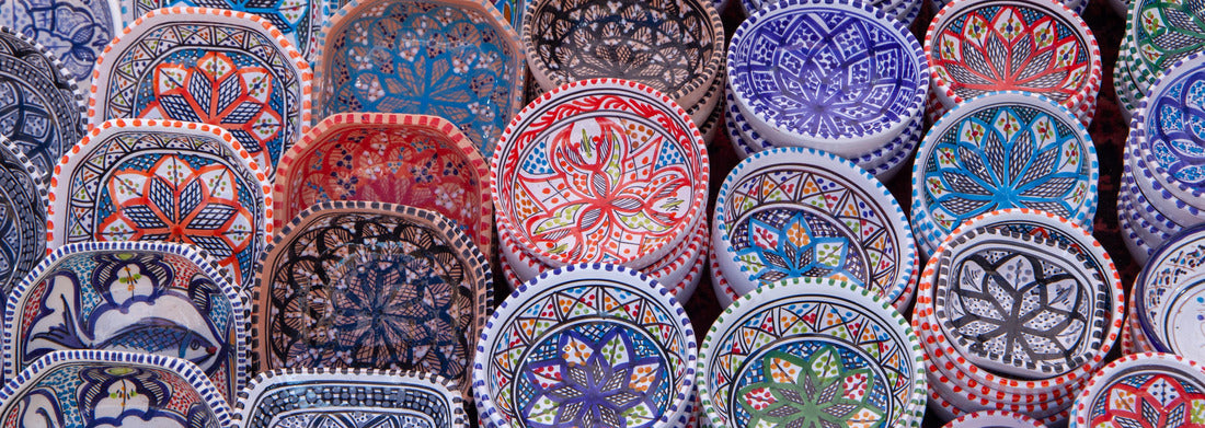 Noah Jigsaw Puzzle Arabic Ceramics, Made in Tunisia panorama 1000 pieces