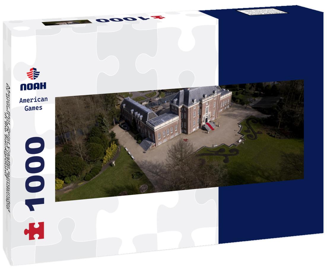 Noah Jigsaw Puzzle Manor Slot Zeist Castle surrounded by green park and urban landscape in the background panorama 1000 pieces