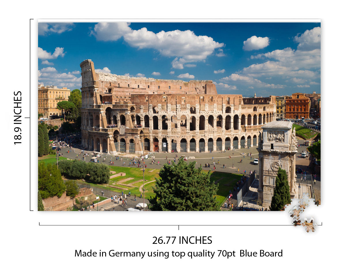 View of the Colosseum in Rome