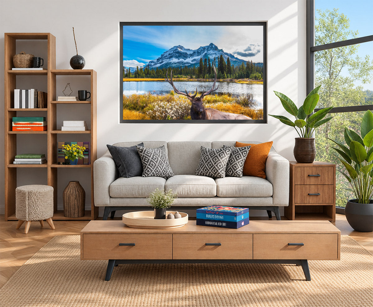 Stag in a Mountain Landscape