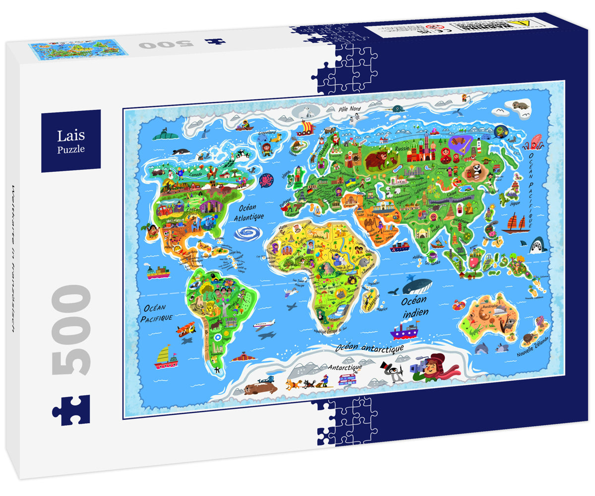 World Map in French