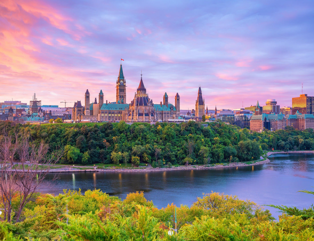 ImagiCan Jigsaw Puzzle City skyline of Canada with Parliament Hill in downtown Ottawa at sunset 1000 pieces