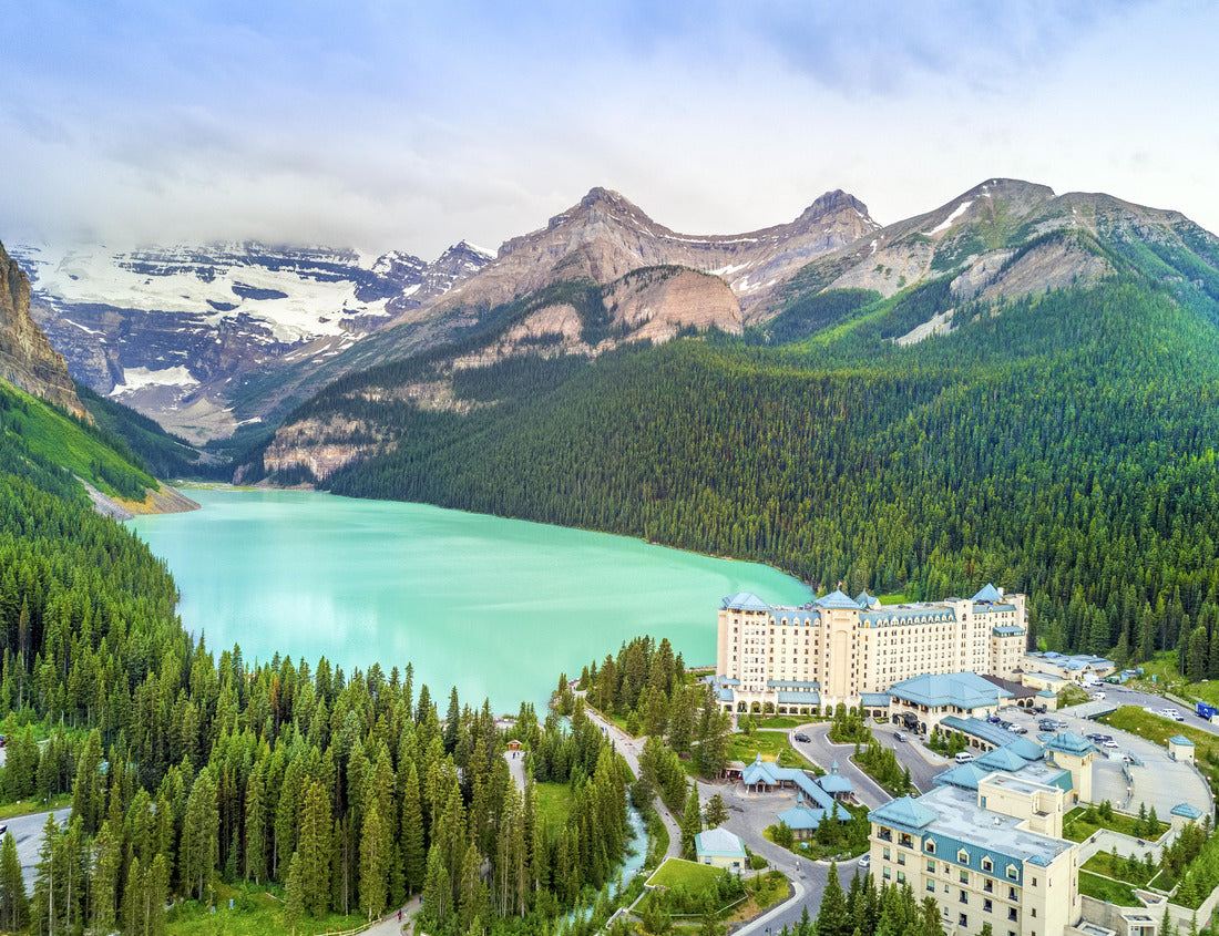 ImagiCan Jigsaw Puzzle Turquoise Louise Lake in Rockies Mountains, Banff National Park, Alberta, Canada 1000 pieces