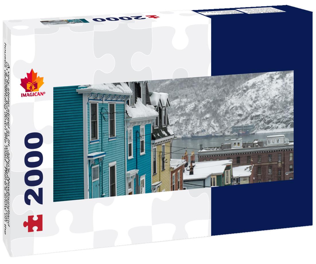 A very steep street in St. John's, Newfoundland 2000pc Panoramic Puzzle