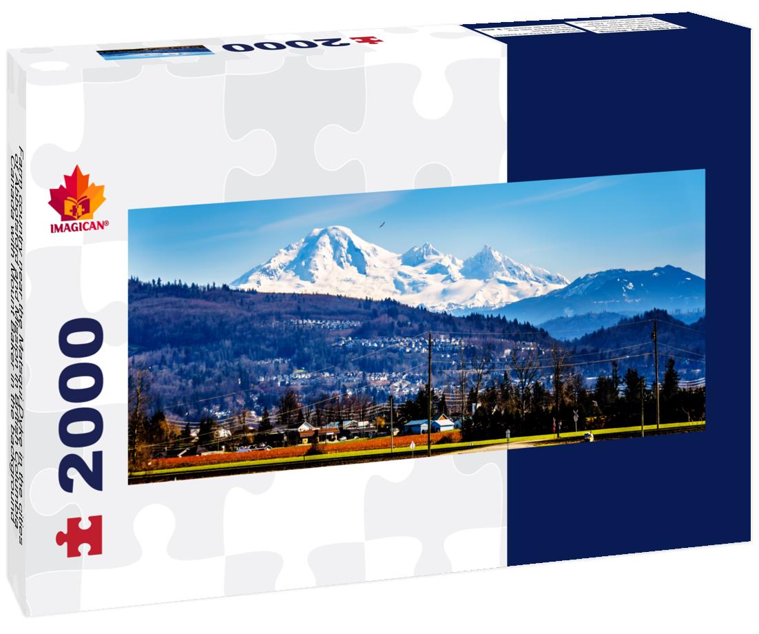 Matsqui Dyke in the cities of Abbotsford and Mission in British Columbia 2000pc Panoramic Puzzle
