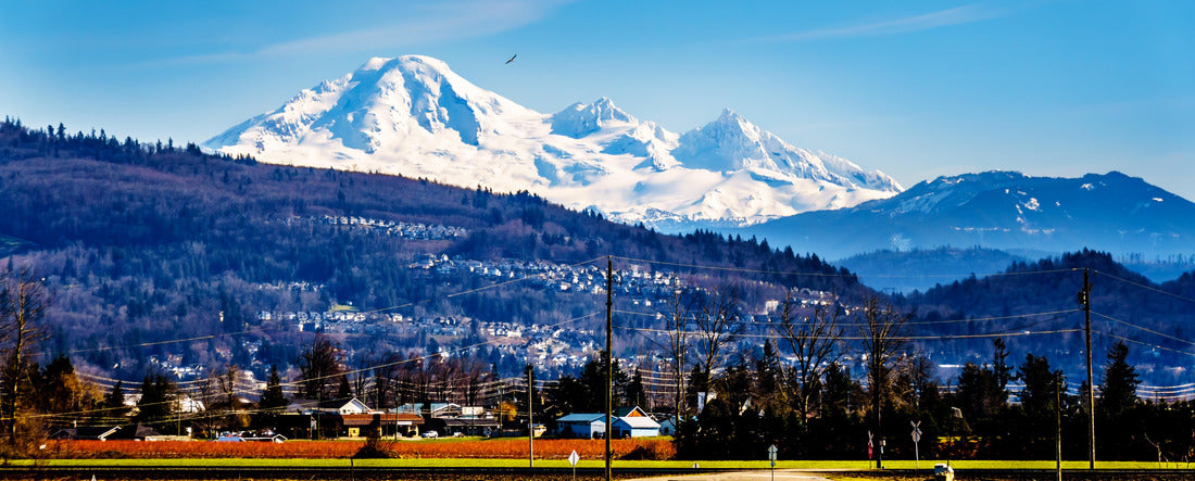 Matsqui Dyke in the cities of Abbotsford and Mission in British Columbia 2000pc Panoramic Puzzle