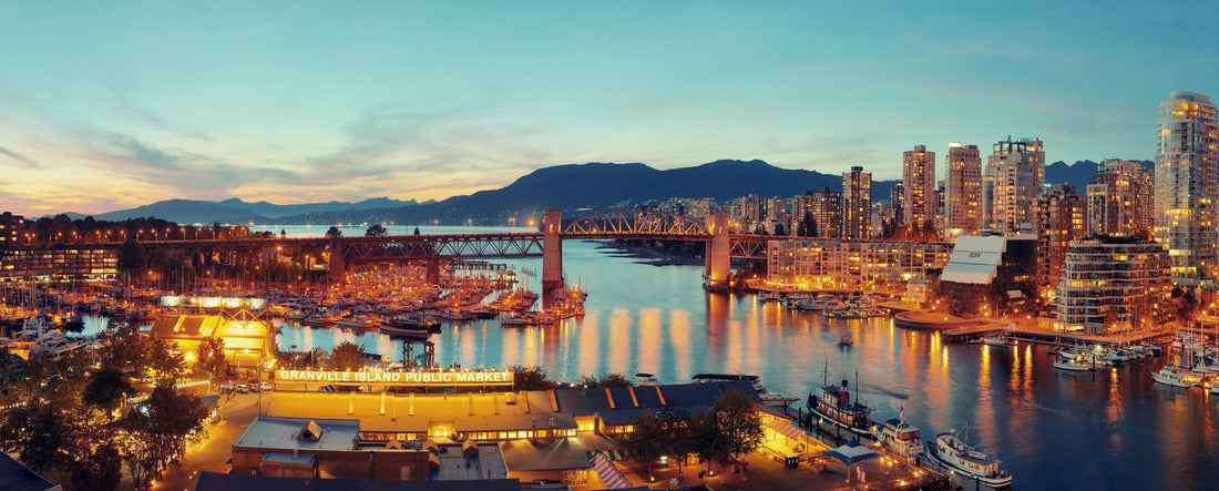 Aerial view of Vancouver Bay in Vancouver, Canada 2000pc Panoramic Puzzle