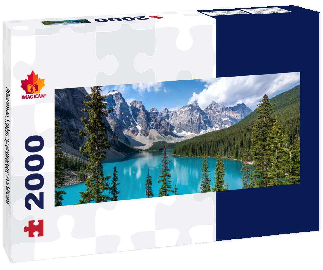 Moraine Lake in summer in Banff National Park, Canadian Rockies, Alberta 2000pc Panoramic Puzzle