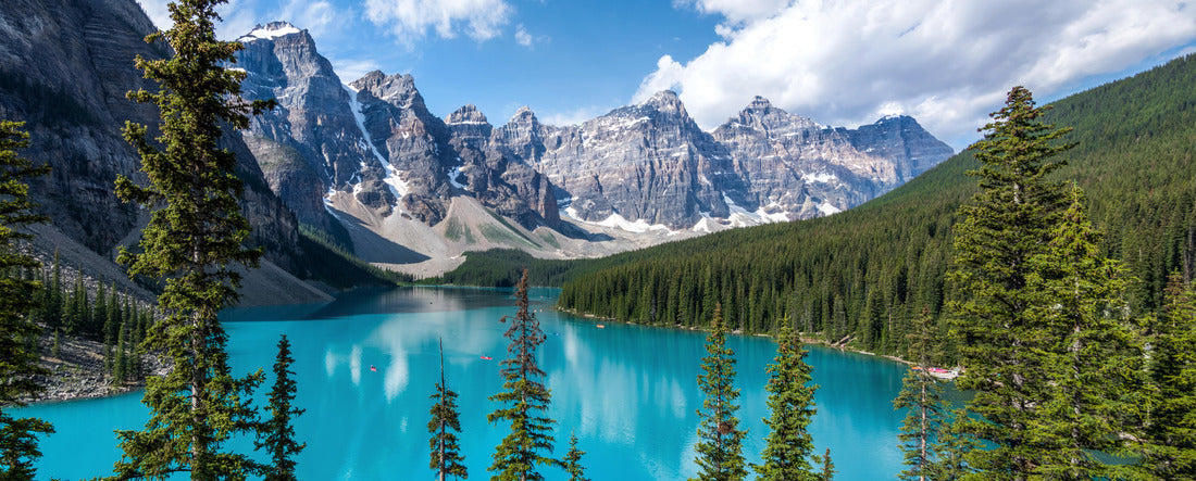 Moraine Lake in summer in Banff National Park, Canadian Rockies, Alberta 2000pc Panoramic Puzzle