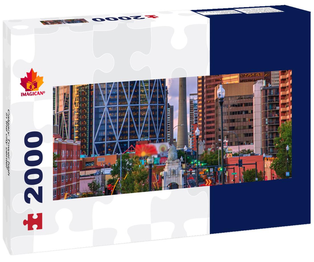 Calgary Tower high in the city center 2000pc Panoramic Puzzle