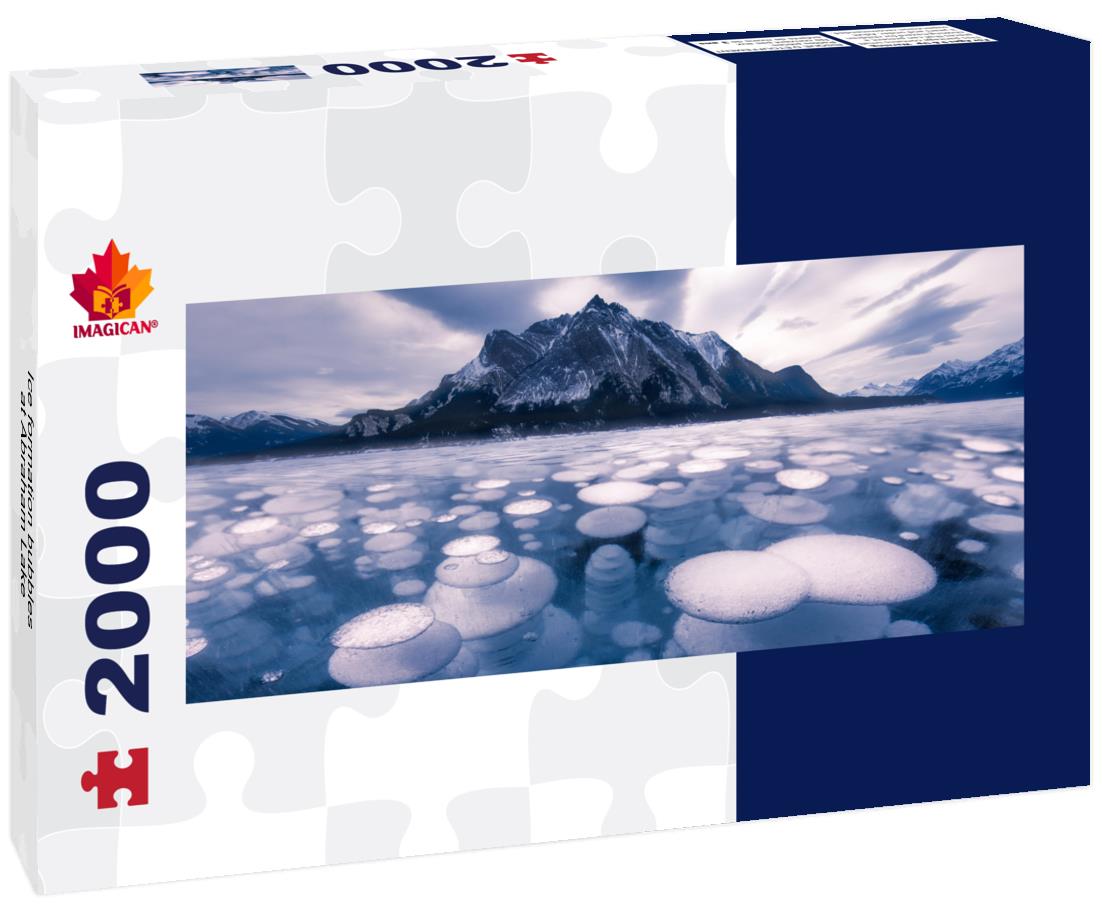 Ice formation bubbles on Abraham Lake 2000pc Panoramic Puzzle