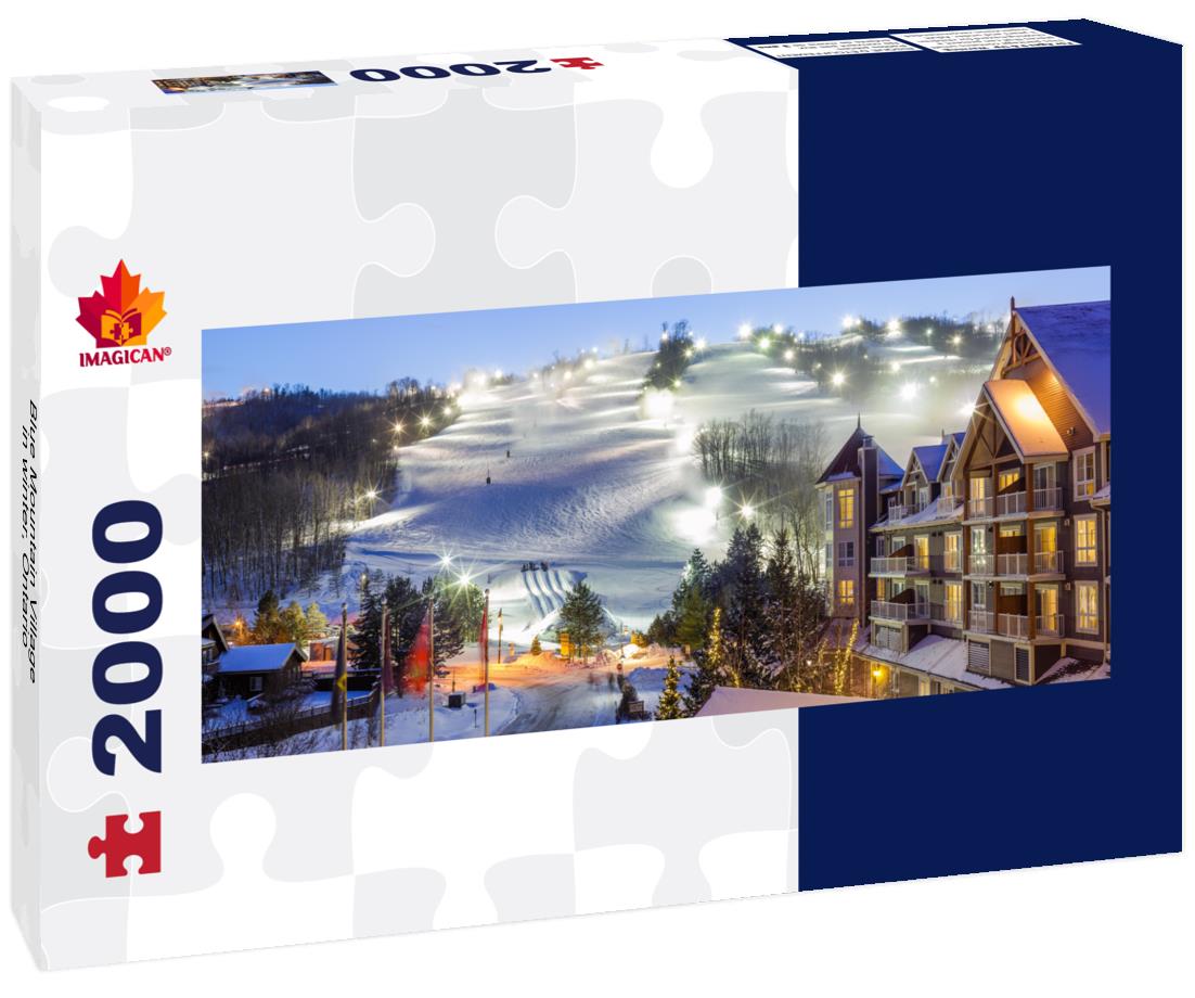 Blue Mountain Village in winter, Ontario 2000pc Panoramic Puzzle