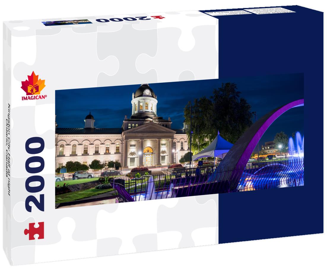 Kingston City Hall at night, Ontario, Canada 2000pc Panoramic Puzzle