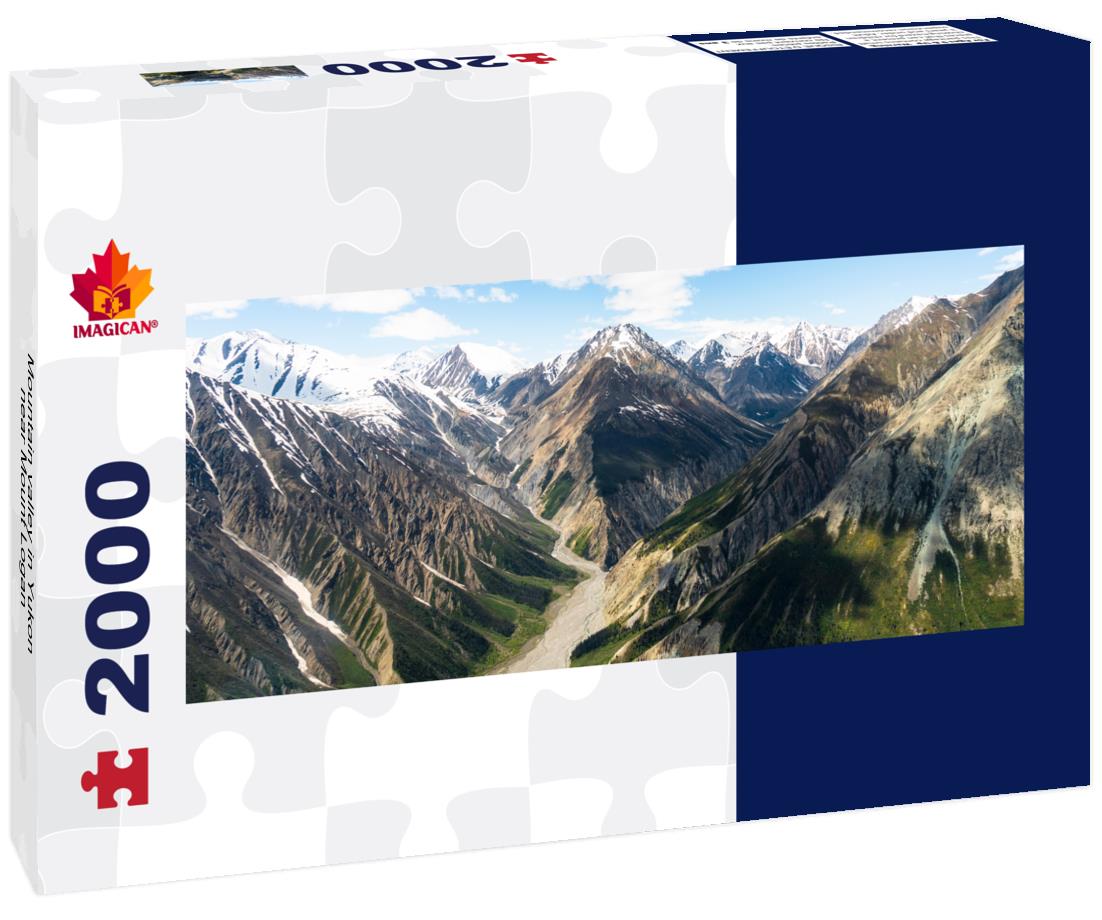 Mountain valley in Yukon, near Logan Mountain 2000pc Panoramic Puzzle