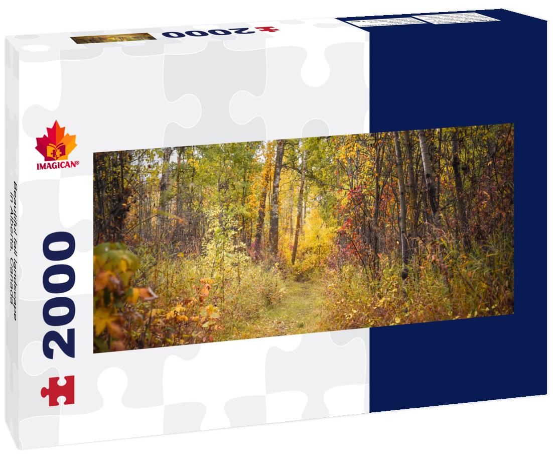 Beautiful autumn landscape in Alberta, Canada 2000pc Panoramic Puzzle
