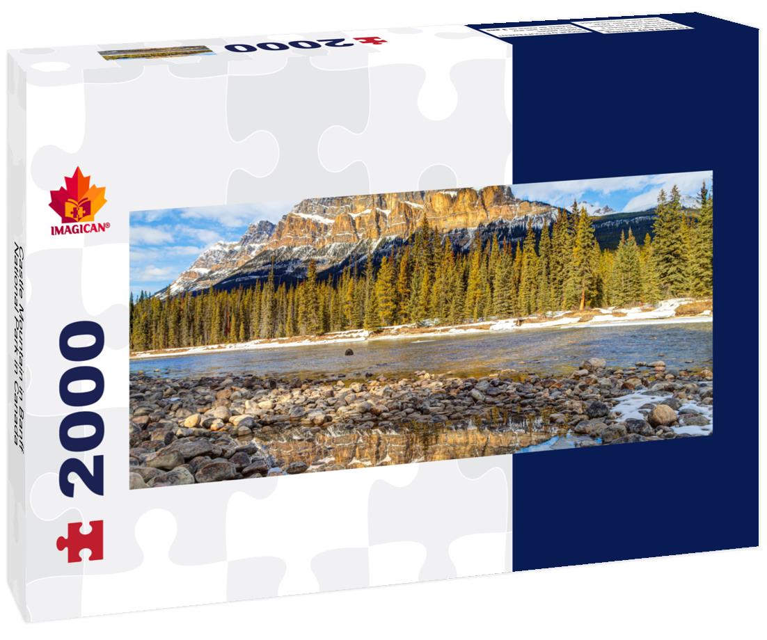 Castle Mountain in Banff National Park in Canada 2000pc Panoramic Puzzle