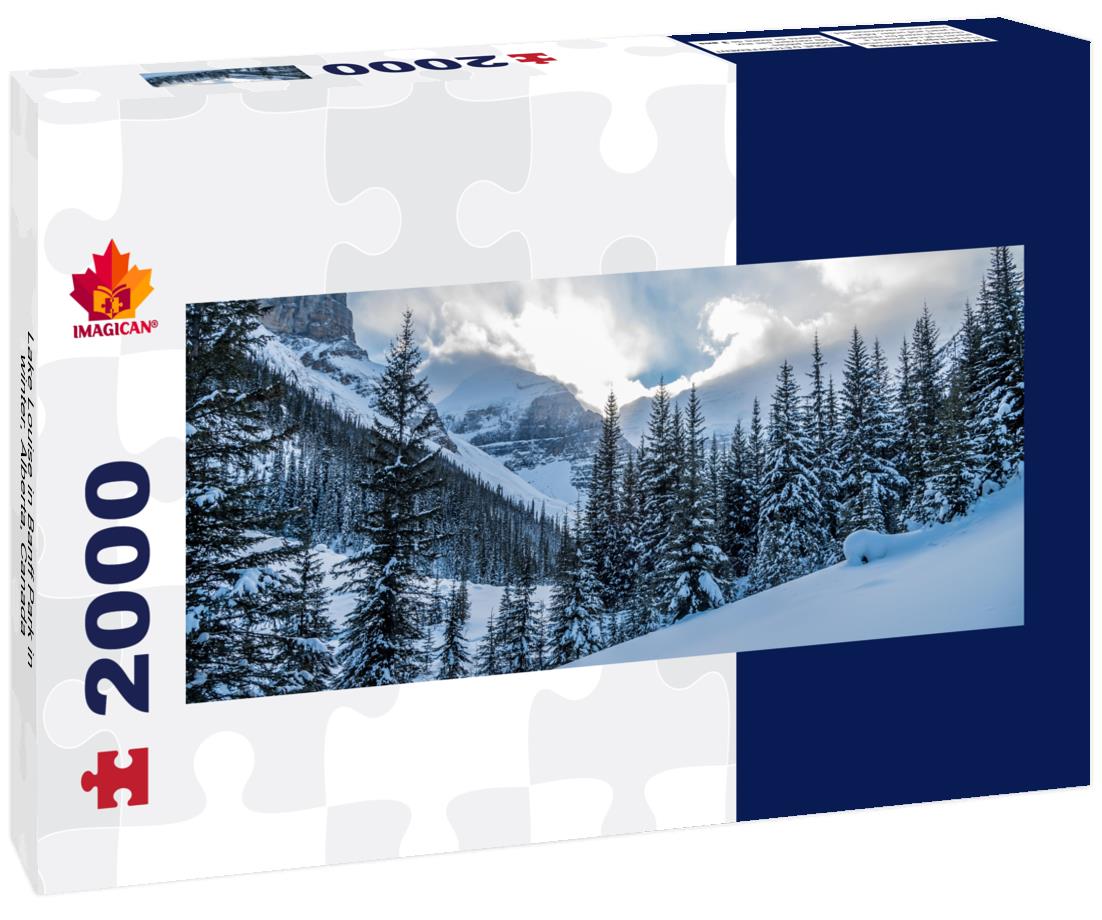 Lake Louise in Banff Park in winter, Alberta, Canada 2000pc Panoramic Puzzle