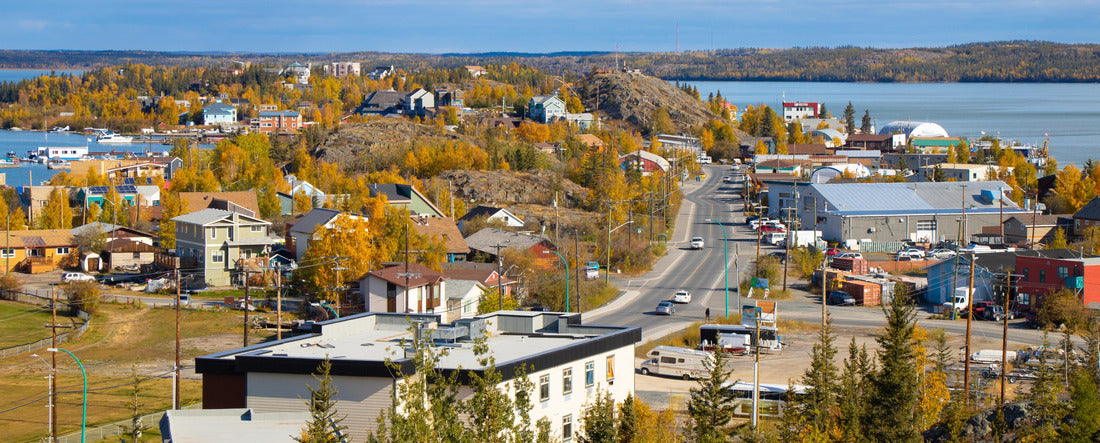 Beautiful City View in Yellowknife, Northwest Territories, Canada 2000pc Panoramic Puzzle