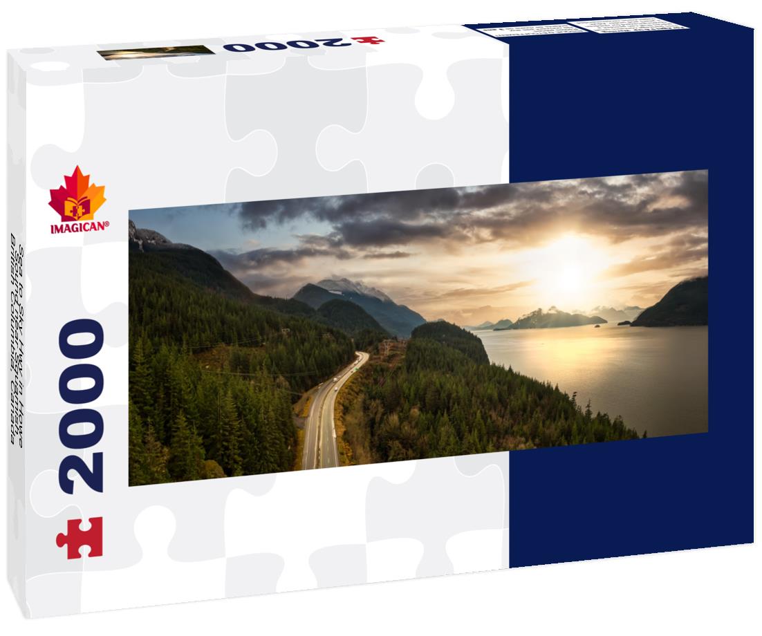 Sea to Sky Hwy in Howe Sound near Squamish, British Columbia, Canada 2000pc Panoramic Puzzle