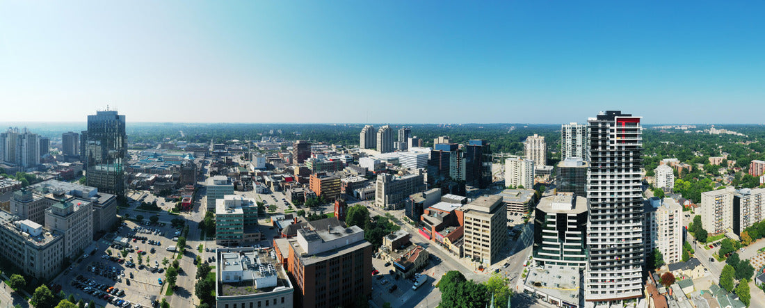 An aerial downtown London, Ontario, Canada on a clear day 2000pc Panoramic Puzzle