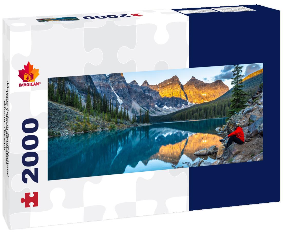 Moraine Lake in Banff National Park, Canadian Rockies, Alberta, Canada 2000pc Panoramic Puzzle