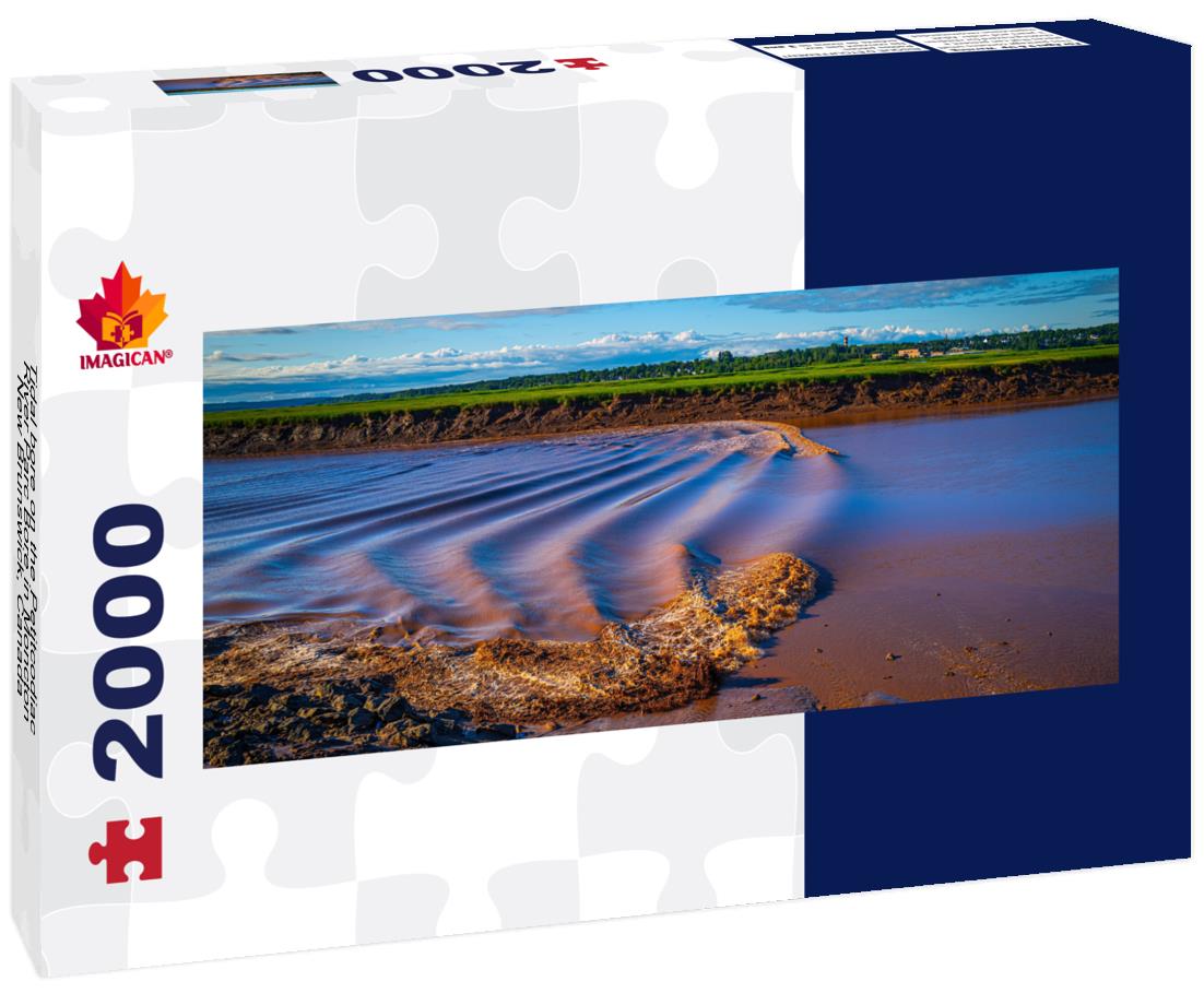 Tidal Bore at Petitcodiac River Parc Bore in Moncton, New Brunswick, Canada 2000pc Panoramic Puzzle