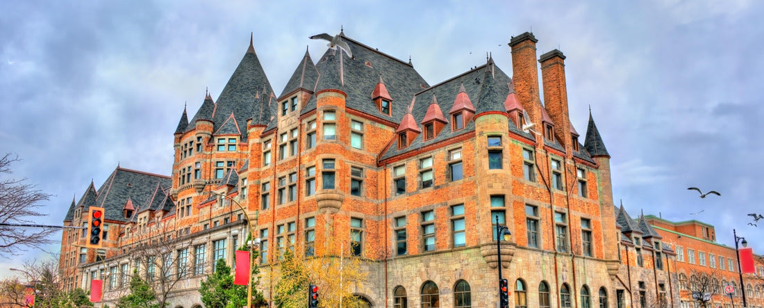 Place Viger, a historic hotel and train station in Montreal - Quebec, Canada 2000pc Panoramic Puzzle